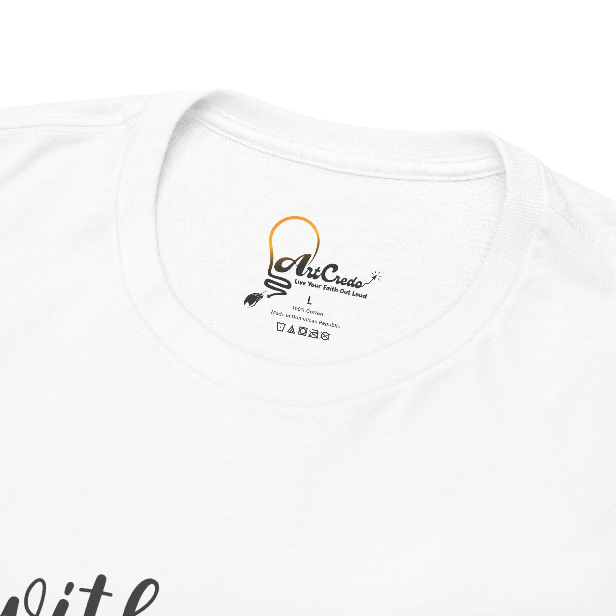 Unisex Heavy Cotton Tee - "With God All Things Are Possible"