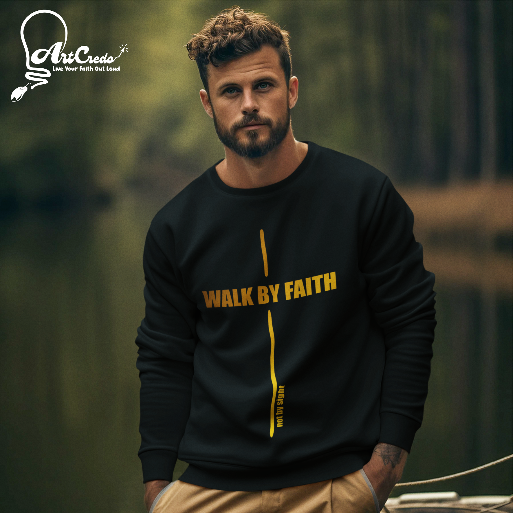 Walk By Faith - Inspirational Unisex Sweatshirt