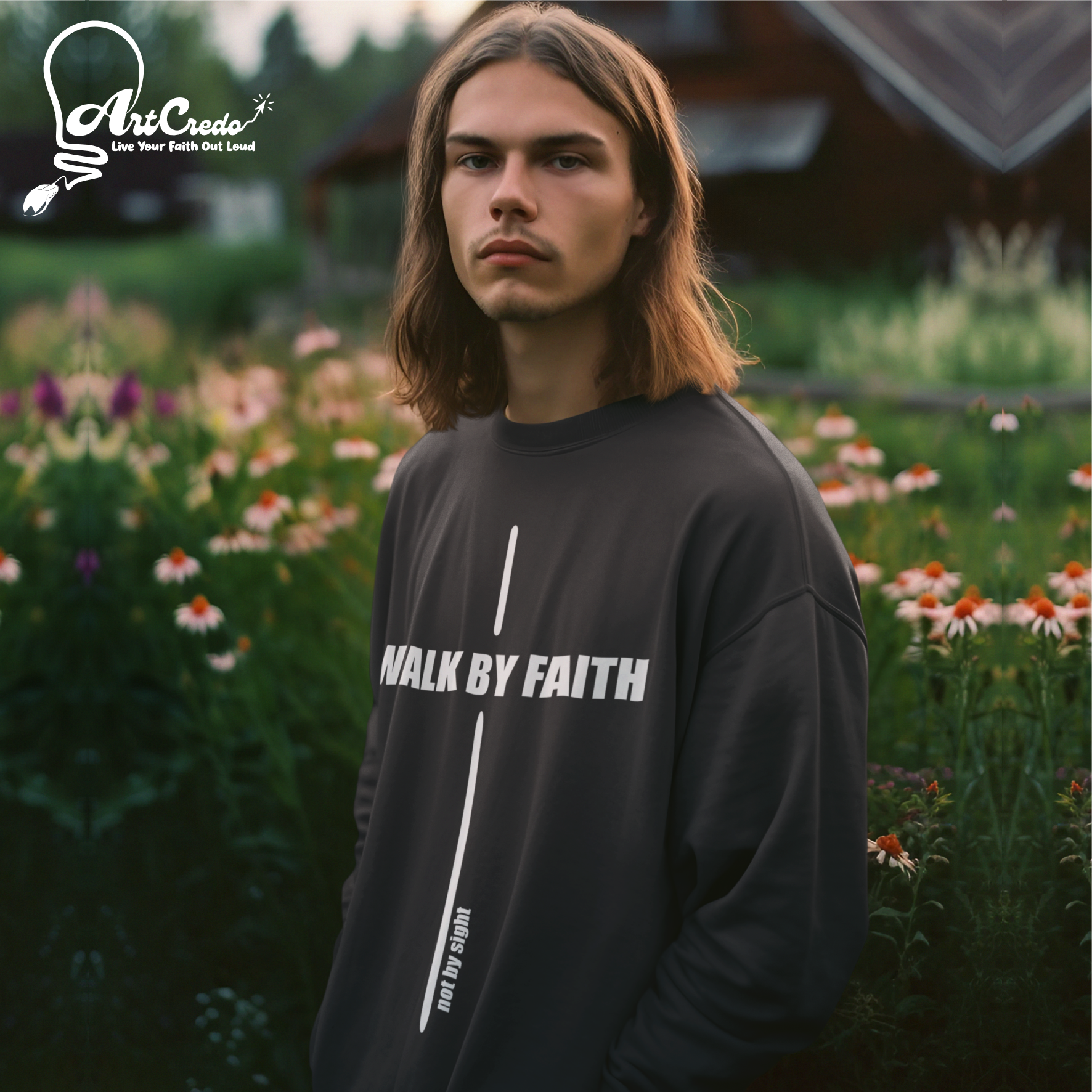 Walk By Faith - Inspirational Unisex Sweatshirt