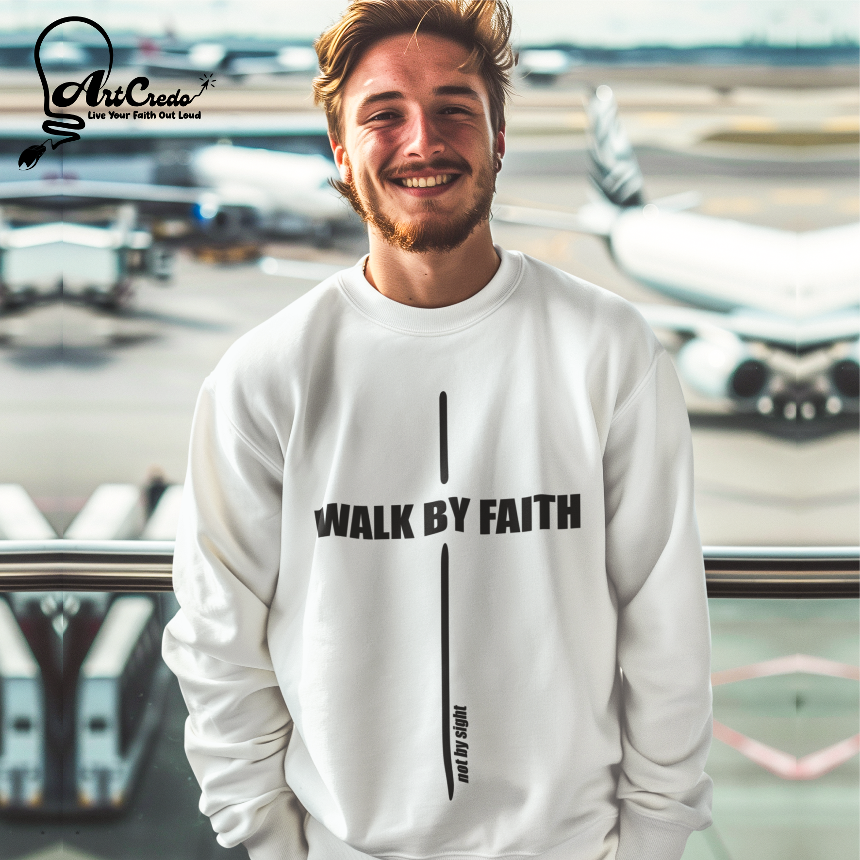 Walk By Faith - Inspirational Unisex Sweatshirt